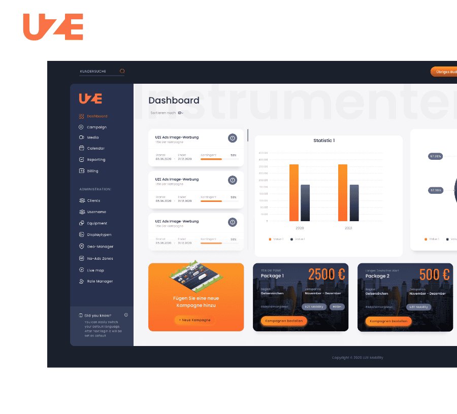 Startpage-Dashboard - UZE