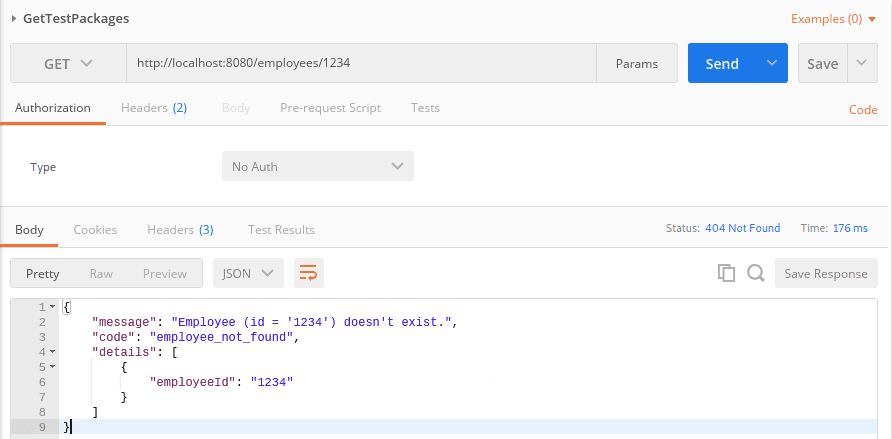 handling error in spring boot