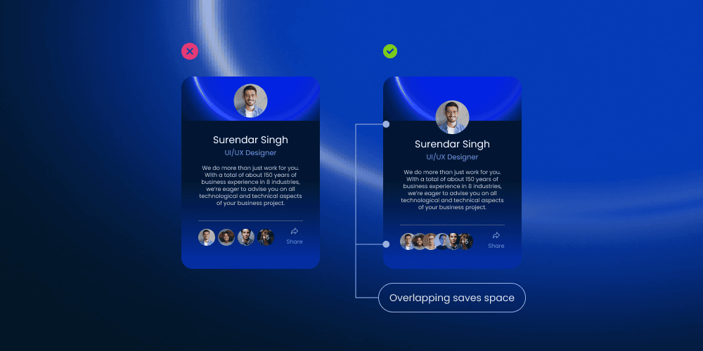 accessibility examples of profile card ui design